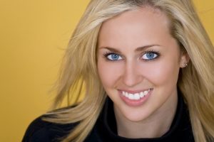 Woman smiling