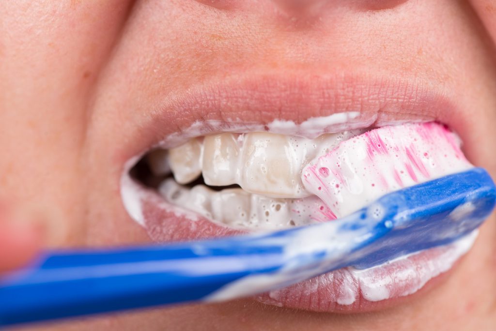 Cobblestone Park Family Dental patient brushing their teeth